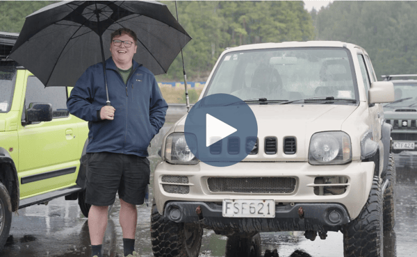 Kyle Mansell and his Jimny